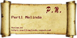 Pertl Melinda névjegykártya